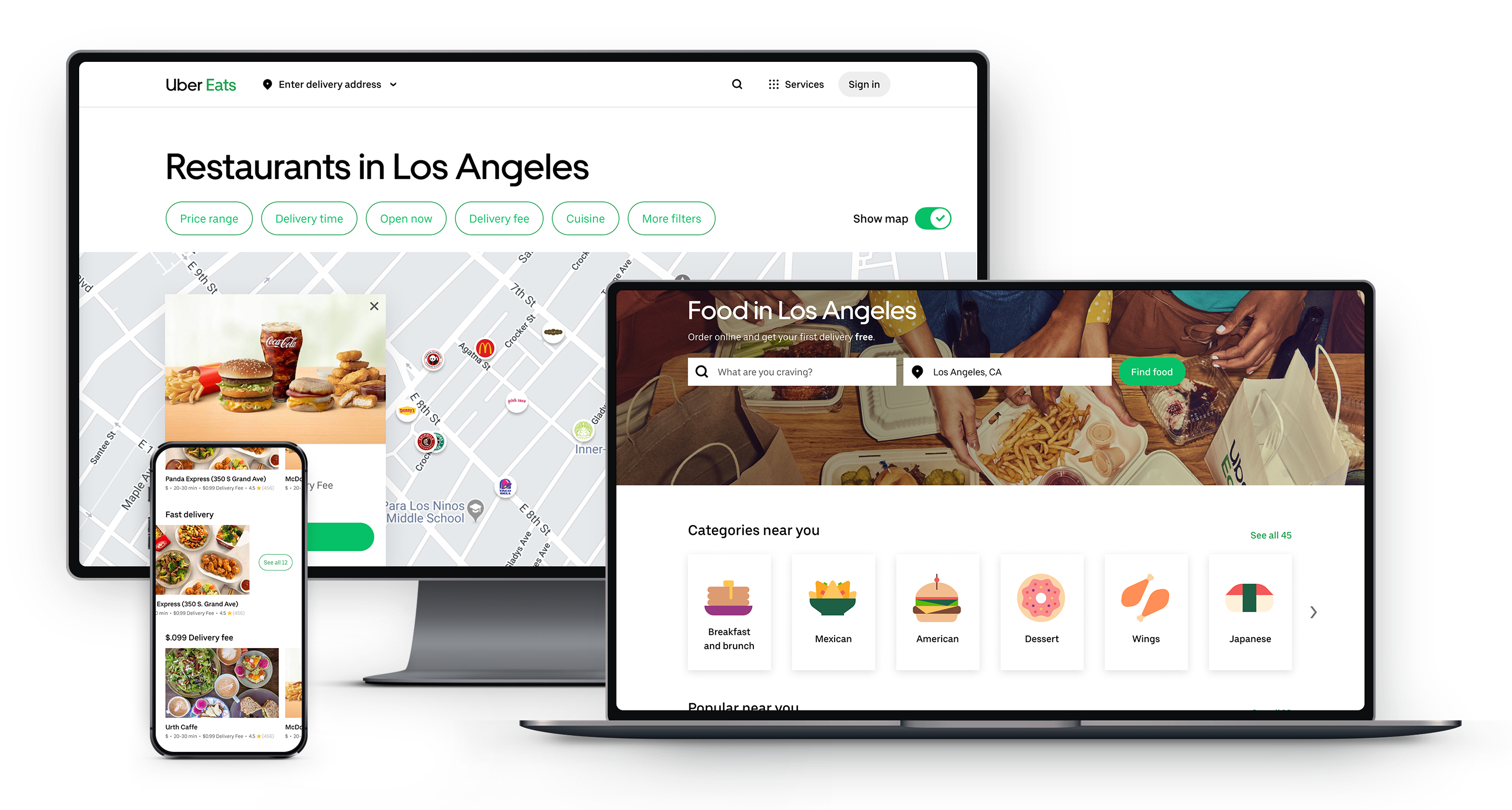 Uber Eats Landing Page